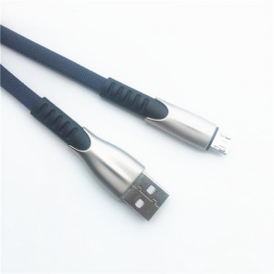 KPS-1001CB Micro Custom портативный 1m 2A цинковый сплав Ткачество микро USB-кабель