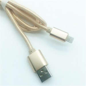 KPS-1005CB 8PIN Горячий продавать 1M нейлоновой оплеткой 2.4A быстрой зарядки USB-кабель для передачи данных